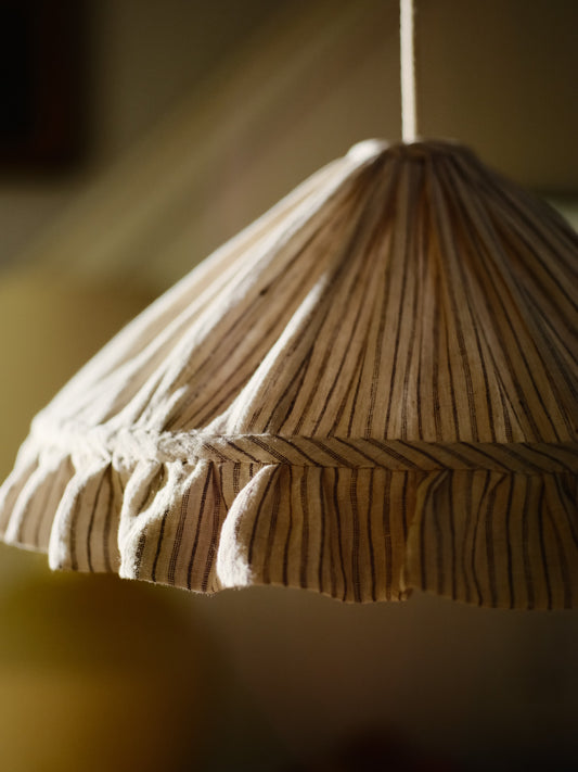 Stripped Linen Pendant Shade